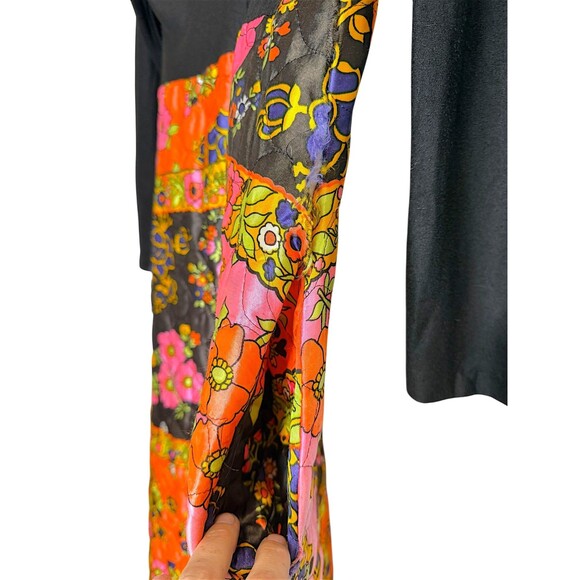 Vintage Boho Quilted Long Sleeve Maxi Dress ILGWU - Picture 15 of 16